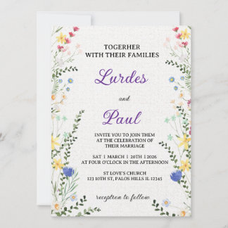 Wedding invitation Floral Romanctic Inbjudningar