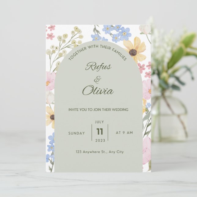 Wedding invitation  inbjudningar (Stående Fram)