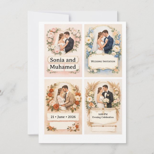 Wedding Invitation Inbjudningar (Framsida)