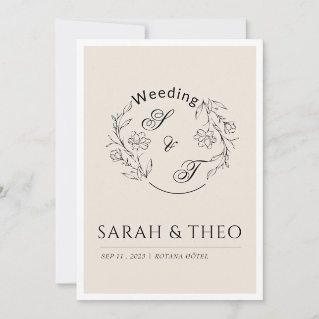 Wedding invitation  inbjudningar (Framsida)