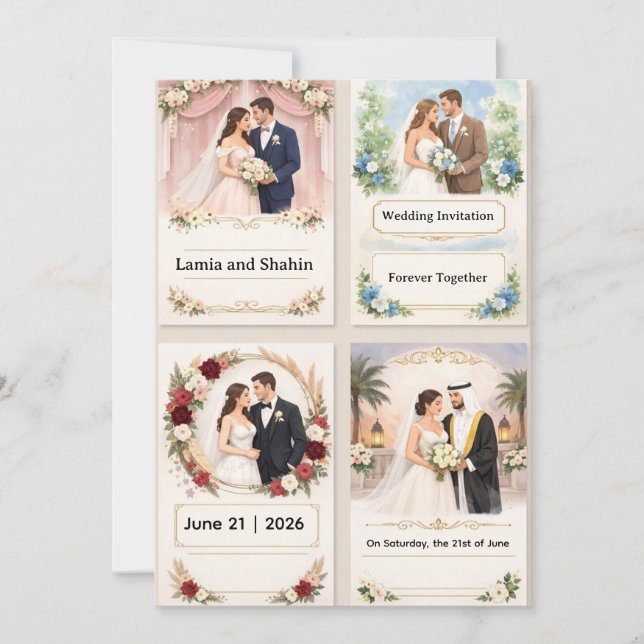 Wedding Invitation Inbjudningar (Framsida)