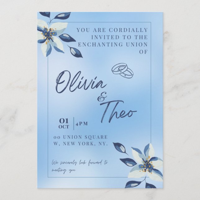 Wedding Invitation / Invitación de boda Julkort (Framsida)