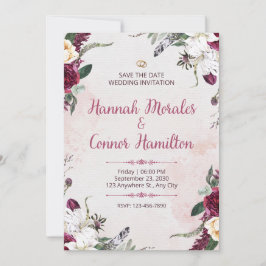 Wedding Invitation Minimal Elegant White Design Inbjudningar