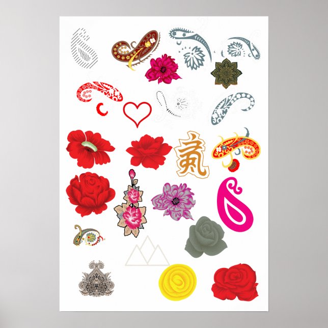 Wedding Invitation Poster | Floral Elegant Love (Framsidan)