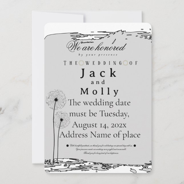 Wedding invitation Simplicity that speaks of luxry Inbjudningar (Framsida)