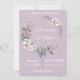 Wedding Invitation Template - Editable & printable Inbjudningar