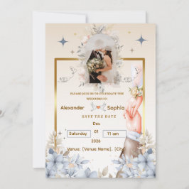 Wedding Invitation | Template for Names &date Inbjudningar