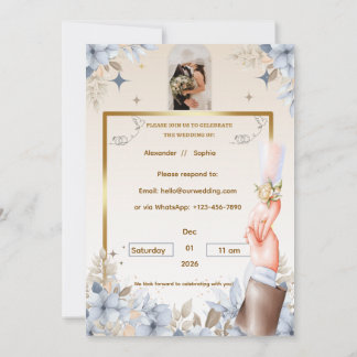 Wedding Invitation | Template for Names &date Inbjudningar