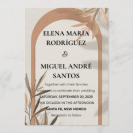 Wedding Invitation Terracotta Arch Olive Branch Inbjudningar