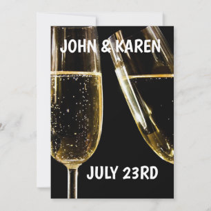 WEDDING-INVITATIONER FÖR vin GLASSER Inbjudningar