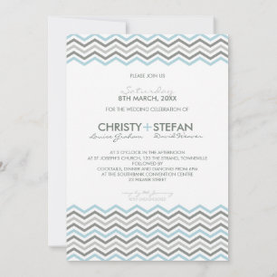 WEDDING INVITATIONS :: CHevron1 5x7 3 Inbjudningar