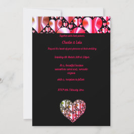 WEDDING INVITATIONS FÖR elegant HEART FÄRGAD Inbjudningar