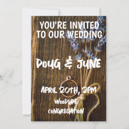 WEDDING INVITATIONS RUSTIC PERSONLIG INBJUDNINGAR