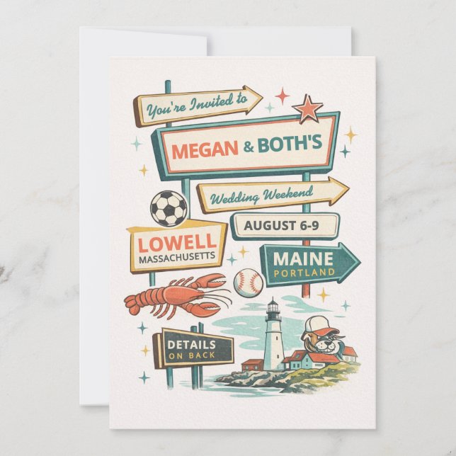 Wedding Invite Anteckningskort (Framsida)