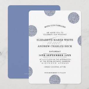 WEDDING INVITE chic minimalist stor mini-punkt Inbjudningar