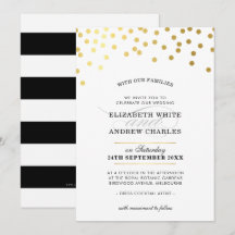 WEDDING INVITE chic modern guld-kondensatorområden