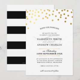 WEDDING INVITE chic modern guld-kondensatorområden Inbjudningar