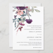 WEDDING-INVITE FÖR VÄTSKT LILA AV LILAC WATERFÄRGE