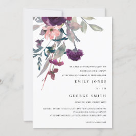 WEDDING-INVITE FÖR VÄTSKT LILA AV LILAC WATERFÄRGE TACK KORT