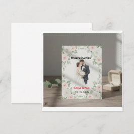 Wedding Invite, Minimalist Design, Bride and Groom Inbjudningar