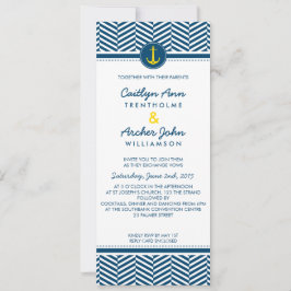 WEDDING INVITE nautical anchor-gult Inbjudningar