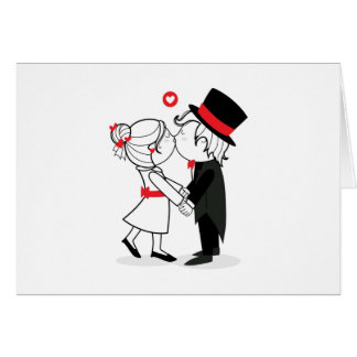 wedding kiss hälsningskort