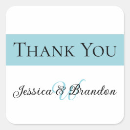 Wedding Label 016 Fyrkantigt Klistermärke