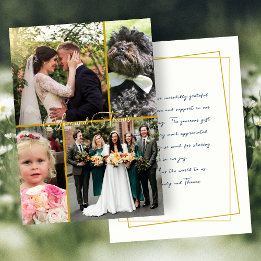 Wedding Love n Thanks Photo Collage Message Tack Kort