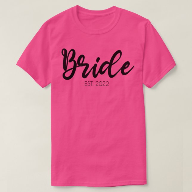 Wedding Matching Gifts Bride Est  T Shirt (Design framsida)