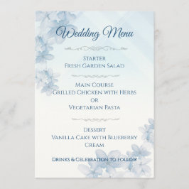 Wedding Menu Elegant Editable  Meny