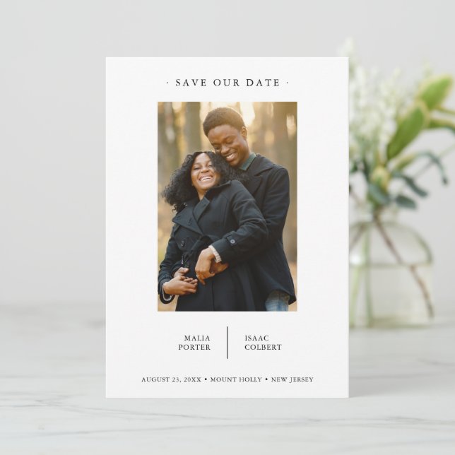 Wedding Modern Fancy Minimalist Photo Couple (Stående Fram)