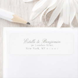 Wedding Modern Return Address Returadress Etikett