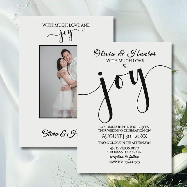 Wedding, Modern, Typography, Script, Invitation Inbjudningar (Skapare uppladdad)