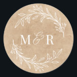 Wedding Monogram Envelope Stickers Wedding  Runt Klistermärke<br><div class="desc">Add a touch of elegance and personalization to your wedding stationery with these Wedding Monogram Envelope Stickers. Perfect for sealing invitations, thank-you notes, and favor bags, these stickers feature stylish monograms, intricate details, and timeless designs to complement any wedding theme. Whether your celebration is classic, modern, or rustic, these stickers...</div>