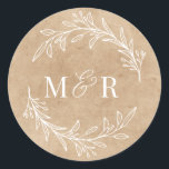 Wedding Monogram Envelope Stickers Wedding  Runt Klistermärke<br><div class="desc">Add a touch of elegance and personalization to your wedding stationery with these Wedding Monogram Envelope Stickers. Perfect for sealing invitations, thank-you notes, and favor bags, these stickers feature stylish monograms, intricate details, and timeless designs to complement any wedding theme. Whether your celebration is classic, modern, or rustic, these stickers...</div>