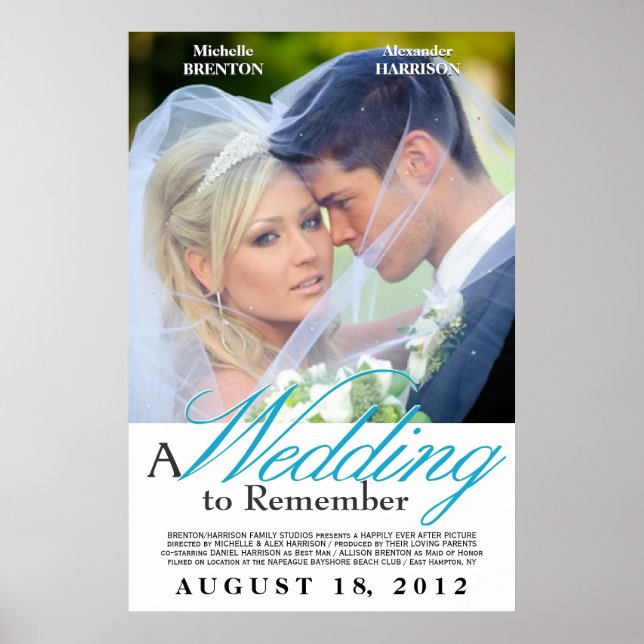 Wedding Movie Poster - Custom Photo Template (Framsidan)