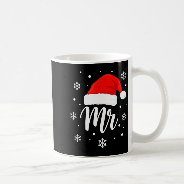 Wedding Mr. Santa Hat, Mr. Christmas Snowflakes Fo Kaffemugg (Höger)