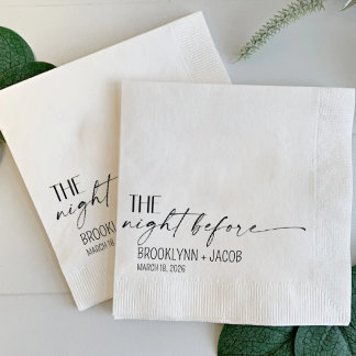 Wedding Napkins, The night before, Wedding Pappersservett