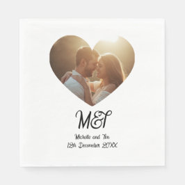 Wedding or engagement personalised napkins pappersservett