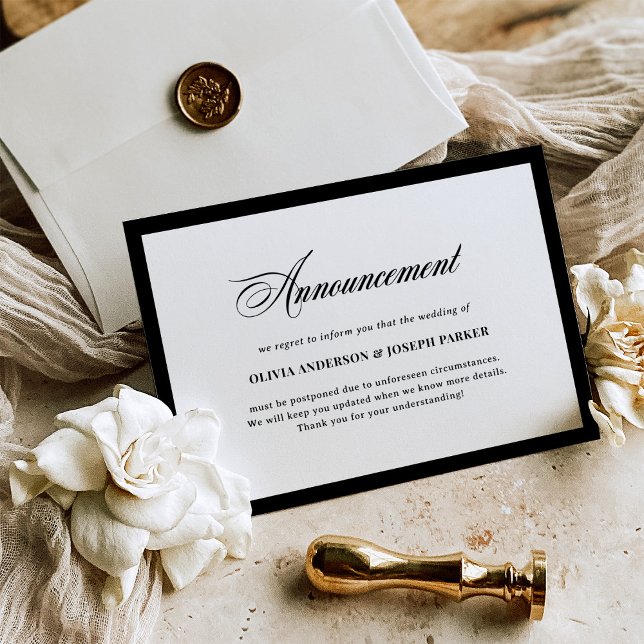 Wedding or Event Change of Plans Announcement Inbjudningar (Skapare uppladdad)