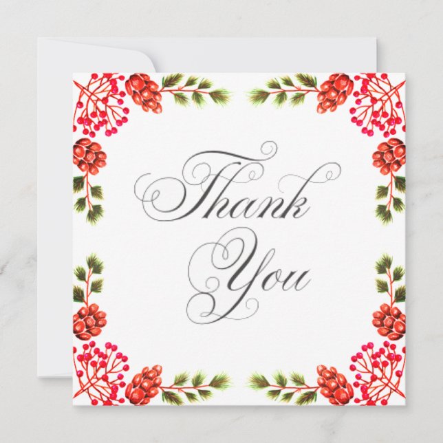 Wedding or Shower Thank you cards Inbjudningar (Framsida)