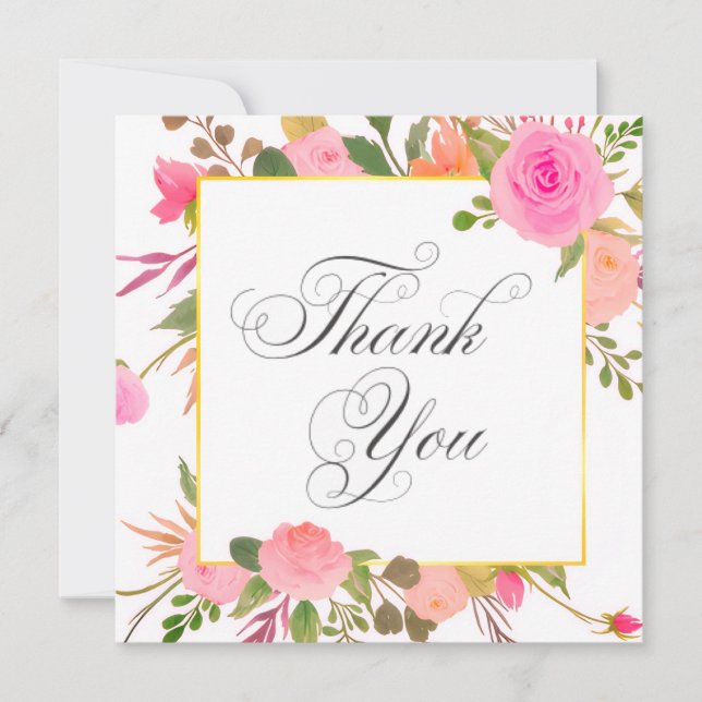 Wedding or Shower Thank you cards Inbjudningar (Framsida)