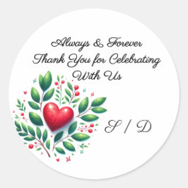 Wedding Packaging Sticker Runt Klistermärke