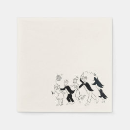 Wedding Party Conga Line Cocktail Napkin Pappersservett