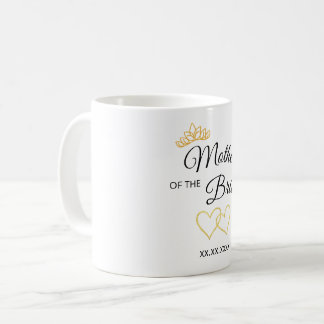 Wedding Party Role & Date Elegant Design Kaffemugg