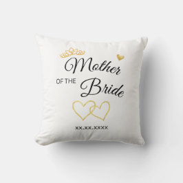 Wedding Party Role & Date Elegant Design Kudde