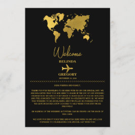 Wedding Passport Gold Black Itinerary Program