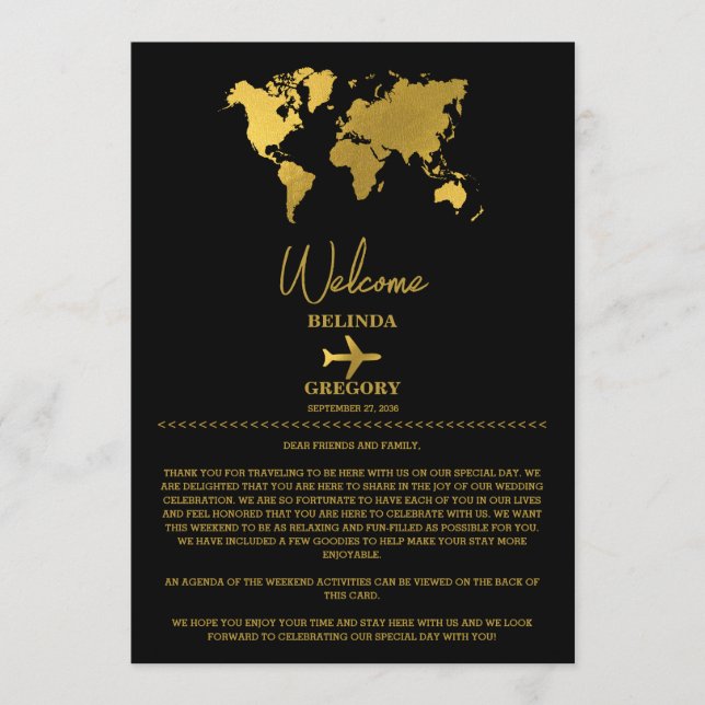 Wedding Passport Sage Black Itinerary Program (Framsida)
