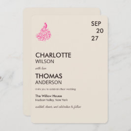 Wedding Peacock Botanical | Couture Art Inbjudningar