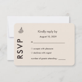 Wedding Peacock Botanical | Couture Response Art OSA Kort